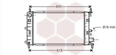 Van Wezel 18002149 - Radiator, engine cooling autospares.lv