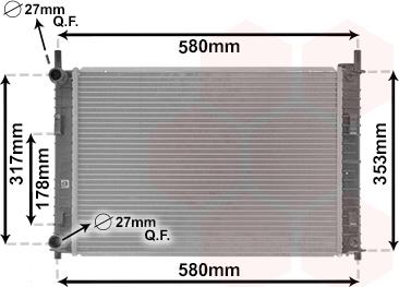 Van Wezel 18002324 - Radiator, engine cooling autospares.lv