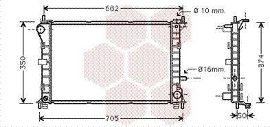 Van Wezel 18002379 - Radiator, engine cooling autospares.lv