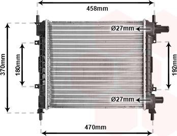 Van Wezel 18002257 - Radiator, engine cooling autospares.lv