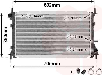 Van Wezel 18002265 - Radiator, engine cooling autospares.lv