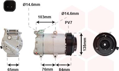 Van Wezel 1800K418 - Compressor, air conditioning autospares.lv