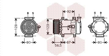 Van Wezel 1800K432 - Compressor, air conditioning autospares.lv