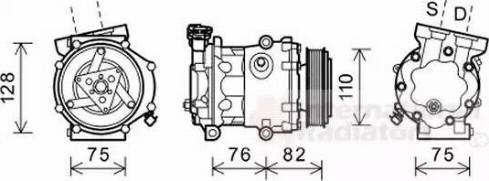 Van Wezel 1800K479 - Compressor, air conditioning autospares.lv