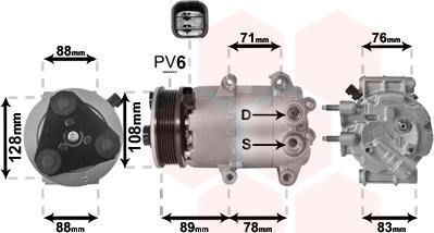 Van Wezel 1800K571 - Compressor, air conditioning autospares.lv