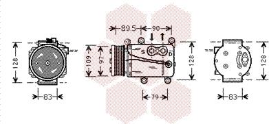 Van Wezel 1800K082 - Compressor, air conditioning autospares.lv