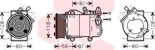 Van Wezel 1800K393 - Compressor, air conditioning autospares.lv