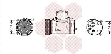 Van Wezel 1800K307 - Compressor, air conditioning autospares.lv