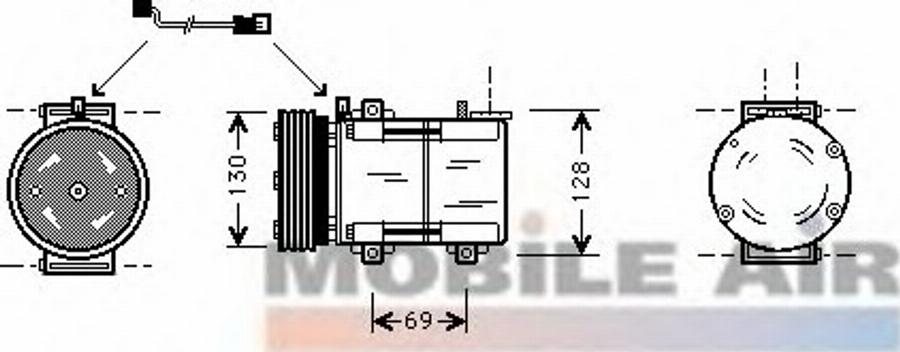 Van Wezel 1800K290 - Magnetic Clutch, air conditioner compressor autospares.lv