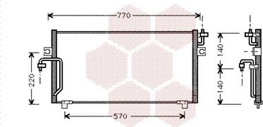 Van Wezel 13005193 - Condenser, air conditioning autospares.lv