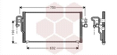 Van Wezel 13005164 - Condenser, air conditioning autospares.lv