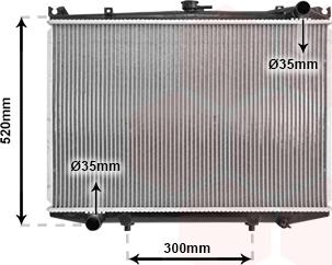 Van Wezel 13002041 - Radiator, engine cooling autospares.lv