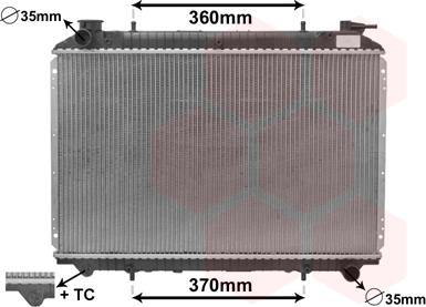 Van Wezel 13002155 - Radiator, engine cooling autospares.lv