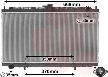 Van Wezel 13002181 - Radiator, engine cooling autospares.lv