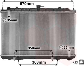 Van Wezel 13002320 - Radiator, engine cooling autospares.lv