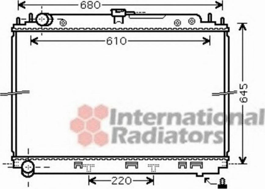 Van Wezel 13002296 - Radiator, engine cooling autospares.lv