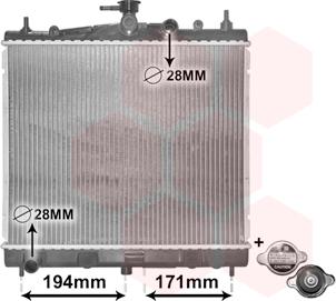 Van Wezel 13002247 - Radiator, engine cooling autospares.lv