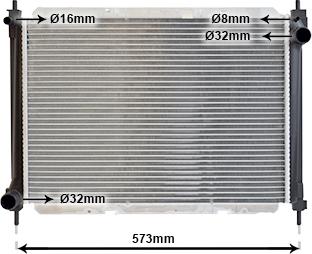 Van Wezel 13002261 - Radiator, engine cooling autospares.lv