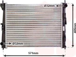 Van Wezel 13002235 - Radiator, engine cooling autospares.lv