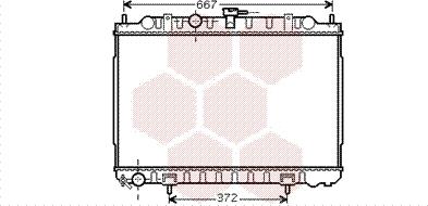 Van Wezel 13002238 - Radiator, engine cooling autospares.lv