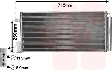 Van Wezel 17005310 - Condenser, air conditioning autospares.lv