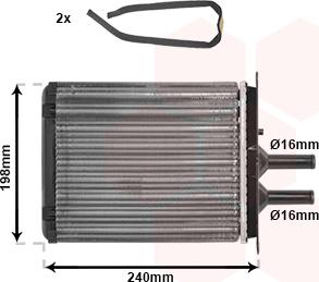 Van Wezel 17006193 - Heat Exchanger, interior heating autospares.lv