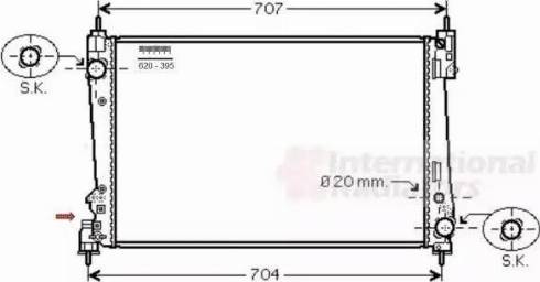 Van Wezel 17002401 - Radiator, engine cooling autospares.lv