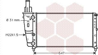 Van Wezel 17002141 - Radiator, engine cooling autospares.lv