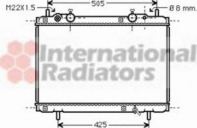 Van Wezel 17002180 - Radiator, engine cooling autospares.lv