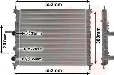 Van Wezel 17002182 - Radiator, engine cooling autospares.lv