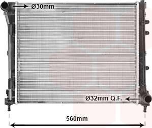 Van Wezel 17002346 - Radiator, engine cooling autospares.lv