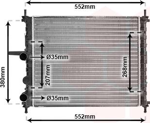 Van Wezel 17002317 - Radiator, engine cooling autospares.lv