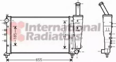 Van Wezel 17002299 - Radiator, engine cooling autospares.lv