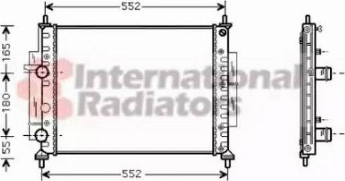 Van Wezel 17002268 - Radiator, engine cooling autospares.lv