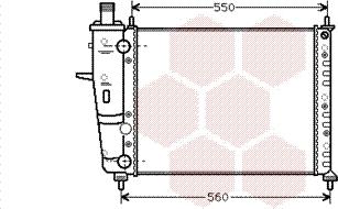 Van Wezel 17002230 - Radiator, engine cooling autospares.lv