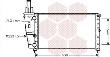 Van Wezel 17002228 - Radiator, engine cooling autospares.lv