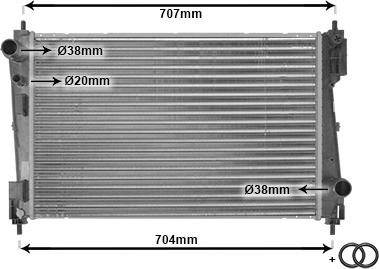 Van Wezel 17012311 - Radiator, engine cooling autospares.lv