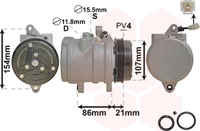 Van Wezel 8100K079 - Compressor, air conditioning autospares.lv