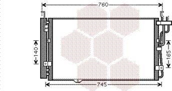 Van Wezel 83005104 - Condenser, air conditioning autospares.lv