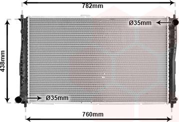 Van Wezel 83002018 - Radiator, engine cooling autospares.lv