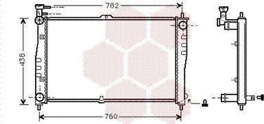 Van Wezel 83002020 - Radiator, engine cooling autospares.lv