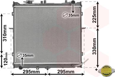 Van Wezel 83002022 - Radiator, engine cooling autospares.lv