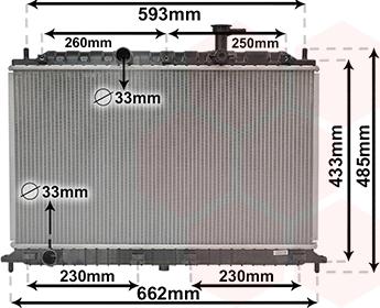 Van Wezel 83002077 - Radiator, engine cooling autospares.lv