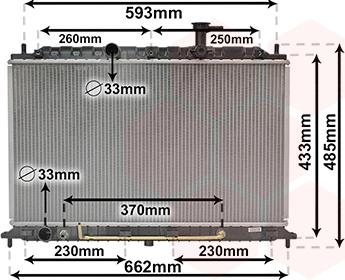 Van Wezel 83002152 - Radiator, engine cooling autospares.lv