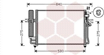 Van Wezel 82005090 - Condenser, air conditioning autospares.lv