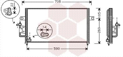 Van Wezel 82005057 - Condenser, air conditioning autospares.lv