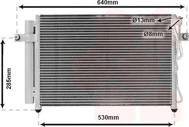 Van Wezel 82005195 - Condenser, air conditioning autospares.lv