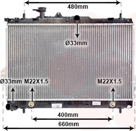 Van Wezel 82002096 - Radiator, engine cooling autospares.lv