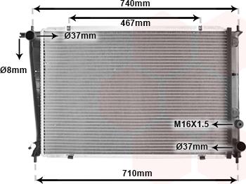 Van Wezel 82002049 - Radiator, engine cooling autospares.lv