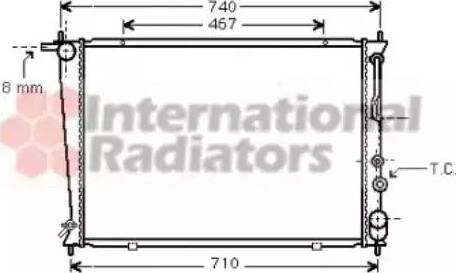 Van Wezel 82002050 - Radiator, engine cooling autospares.lv